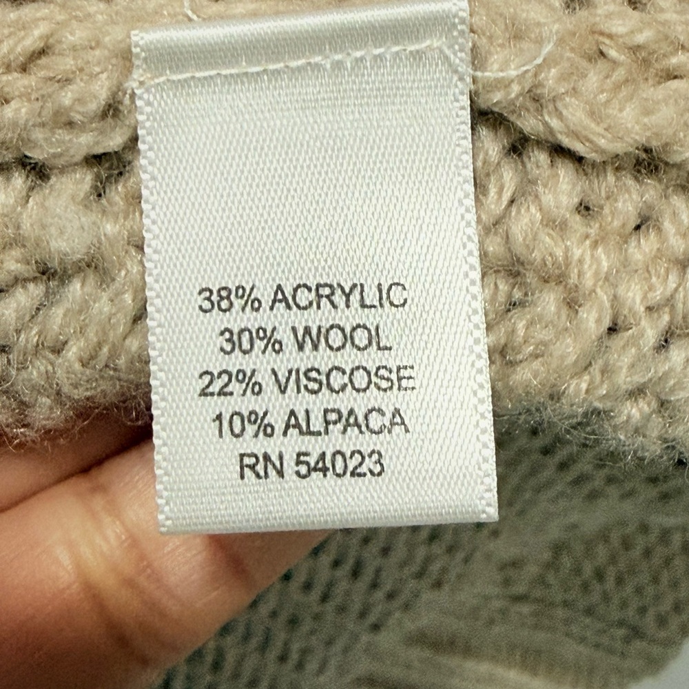 Banana Republic wool alpaca blend Tan Open-Front Cardigan S - Picture 3 of 8